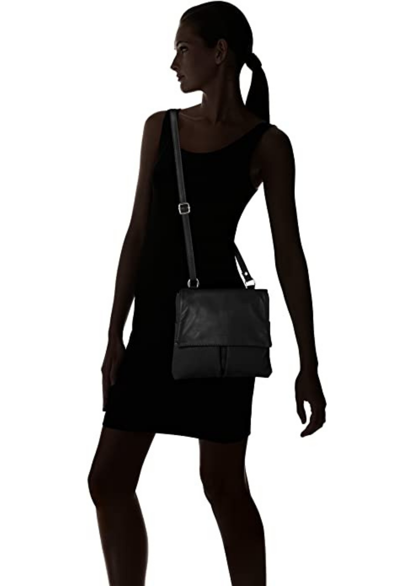 Bags4Less Balta, Sac à bandoulière noir en cuir