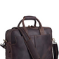 BAIGIO Sacoche pour ordinateur portable 17" en cuir marron pour homme