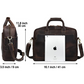 BAIGIO Sacoche pour ordinateur portable 17" en cuir marron pour homme