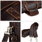 BAIGIO Sacoche pour ordinateur portable 17" en cuir marron pour homme